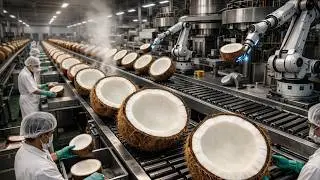 Inside a Coconut Milk Factory: 100% Automated Production Line