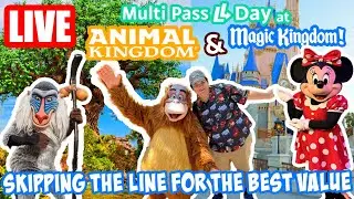 🔴Live: Multi Pass Morning at Animal Kingdom & Magic Kingdom - Rides & More - Disney World Livestream