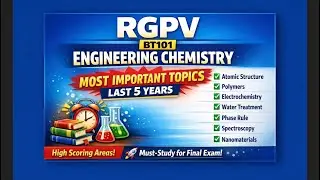 Engineering chemistry (BT101) most important topic last 5 years