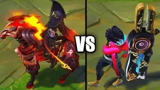 High Noon Senna vs True Damage Senna Legendary vs Epic Skins Comparison (League of Legends)