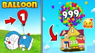 Shinchan And Nobita Play Big Balloons Challenge 😱😱 | Shinchan And Nobita Game | Funny Game