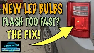Why are my upgraded LED signal tail lights flashing so fast?