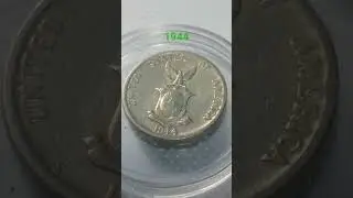 #coins #old  1944 USA Filipinas Five centavos with S mint mark 1944-1945 Wartime Alloy