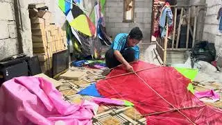 MEMPERBAIKI BEBEAN JUMBO PATAH AKIBAT KENA ANGIN KENCANG