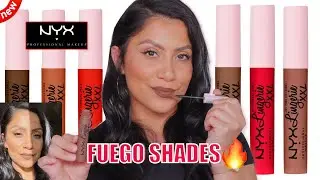 *new* NYX XXL FUEGO 🔥 MATTE LIPSTICKS + NATURAL LIGHTING LIP SWATCHES & WEAR TEST | MagdalineJanet