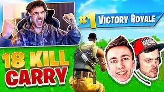 I Carried Miniminter and Wiz with 18 Kills! - Fortnite Battle Royale