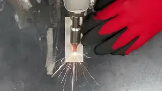 レーザー溶接機でガルバノミラー5ｍｍで振った場合の溶接