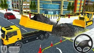 Road Builder Construction Vehicles Excavator - Construction Simulator - Android GamePlay