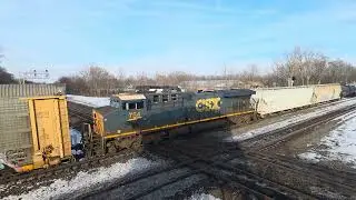 Watching a large CSX mixed Freighter in Marion Ohio!!!