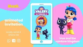 True and the Rainbow Kingdom Video Invitation Animated Digital Birthday