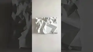 Картина &laquo;мятый лист&raquo; low poly art