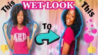 Attempting the &ldquo;Wet-Look&rdquo; on 4 type hair🥰❤️