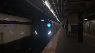 NYC Subway: R211 (A) train ride from 168th Street to Dyckman Street.