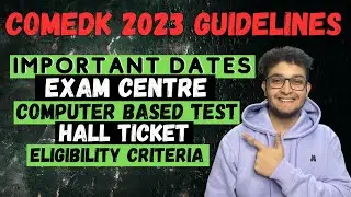 COMEDK 2023 Guidelines | Eligibility Criteria | SC/ST/OBC Benefits? | Important Dates | Online Exam