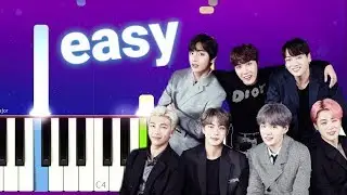 BTS - Filter (100% EASY PIANO TUTORIAL)