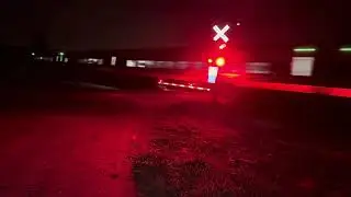 Westbound Amtrak train at Fahrner Road 