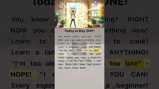 Today is Day ONE! 🎨| English Readingand Listening Practice#englishforbeginners #motivation