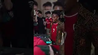 Speed gets a Messi gift 🤣💀 #shorts #ishowspeed #ronaldo #messi #indonesia #bali #funny #viral