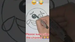 Mix emoji 🥺😂 | easy emoji drawing | #shortsfeed #shorts #emoji #mixemoji