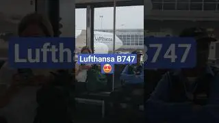 Queen Lufthansa B747 Airplane at Washington DC Dulles IAD Airport Ready for Frankfurt FRA Germany