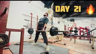 Day 21 | Me vs Me 💪 | 2km Tyre Run + 1600m Running | Deadlift & Shoulder Workout | 95kg to 68kg
