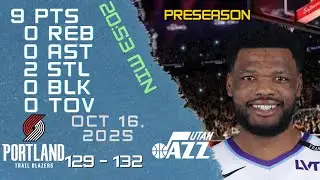 Элайджа Харклесс, игрок, все самые яркие моменты против BLAZERS 16:10, предсезонная игра НБА 2025
