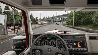 4K Realistic Ultra Graphics​ |American Truck Simulator 1.56 Mod Snowymoon Gameplay 2025