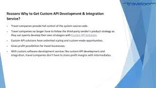 Custom API Integration | Travelopro