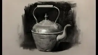 ZIMOU TAN | ART | How to draw, an old water pot with toned paper.