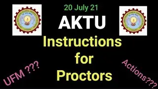 Instructions for Proctors#UFM??|AKTU Online  Exam#polytechnic mock test