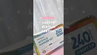 ASMR Unboxing Languo 240 Acrylic Marker Set ✨ Soft Sounds & Light Music