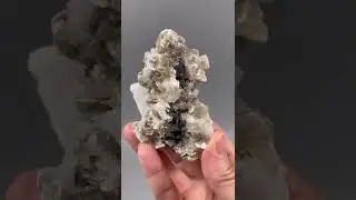 Fluorescent Apatite Crystals with Muscovite Mica, Black Tourmaline & Feldspar