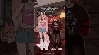 guess which outfit belongs to who 💖🖤 (super difficult)  #animation #oc #shorts