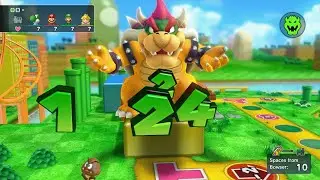 Mario Party 10 - Yoshi vs Mario vs Luigi vs Peach vs Bowser - Mushroom Park