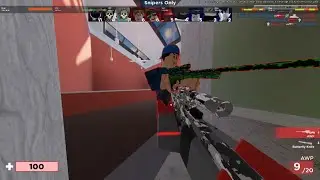 Roblox Arsenal PS5 gameplay with controller