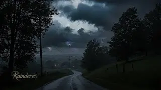 Dark Road Before the Rain | Peaceful Thunderstorm Ambience