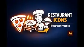 How to Design Professional Restaurant Icons in Adobe Illustrator | Full Process