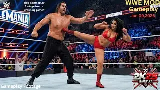 WWE 2K25 - The Great Khali vs Indian Diva |  Intergender Match Gameplay | Jan 09 , 2026