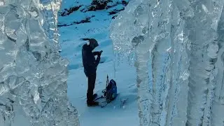 Chorreras del Molinillo, por el interior, en #sierranevada , 20/1/2024, #cascadas #rio #hielo #nieve