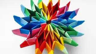 Origami Fireworks // How To Make a Paper Moving Fireworks (Transforming Magic Star Spins Forever)