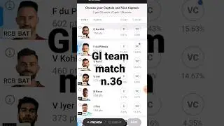 RCB VS KOL GL TEAM #IPL 2023 MATCH N.36