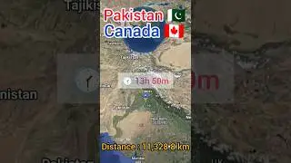 Lahore to Toronto flight Route ✈️ || Pakistan 🇵🇰 to Canada 🇨🇦 ||