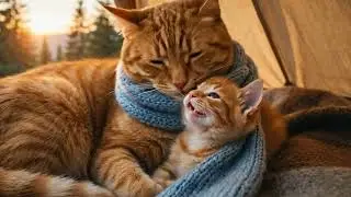 Tiny Kitten Gets Scared &mdash; Mama Comes Running ❤️