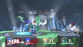 Sonic and Mega Man vs  Zero Suit Samus and Mr  Game and Watch