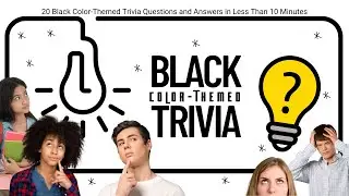 Color Themed Trivia Game (Black!) for Fun Friday (In Person or Distance Learning)