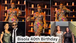 FUNKE AKINDELE, EX BBNAIJA HOUSEMATES, BANKY W & WIFE AT BISOLA 40th BIRTHDAY 🎉 PARTY #viral 