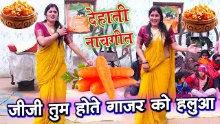 देहाती नाच्गीत | जीजा तुम होते गाजर के हलुआ | चिंकी भाभी का लचकीला डांस Pushpendra  shastri