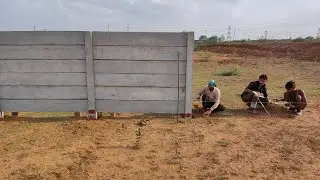 100 Feet की Boundary बनाने में कितना खर्चा आता है | RCC Compound Wall | Temporary Boundary Wall