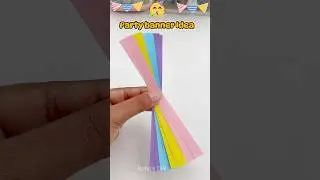 Party Banner Idea 🎉🥳 #diy #craft #rafiasdiy #papercraft #art #shorts #youtubeshorts