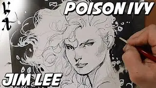 Jim Lee drawing Poison Ivy during Twitch Stream